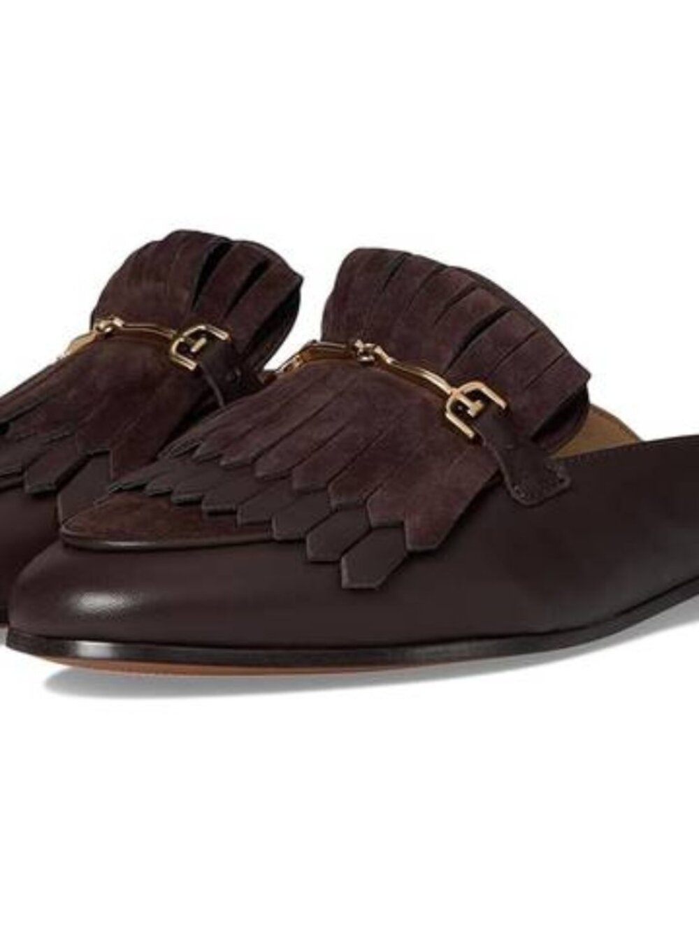 NEW IN BOX SAM EDELMAN LAINEY CAFE NOIR LEATHER MULES SHOES SLIDES